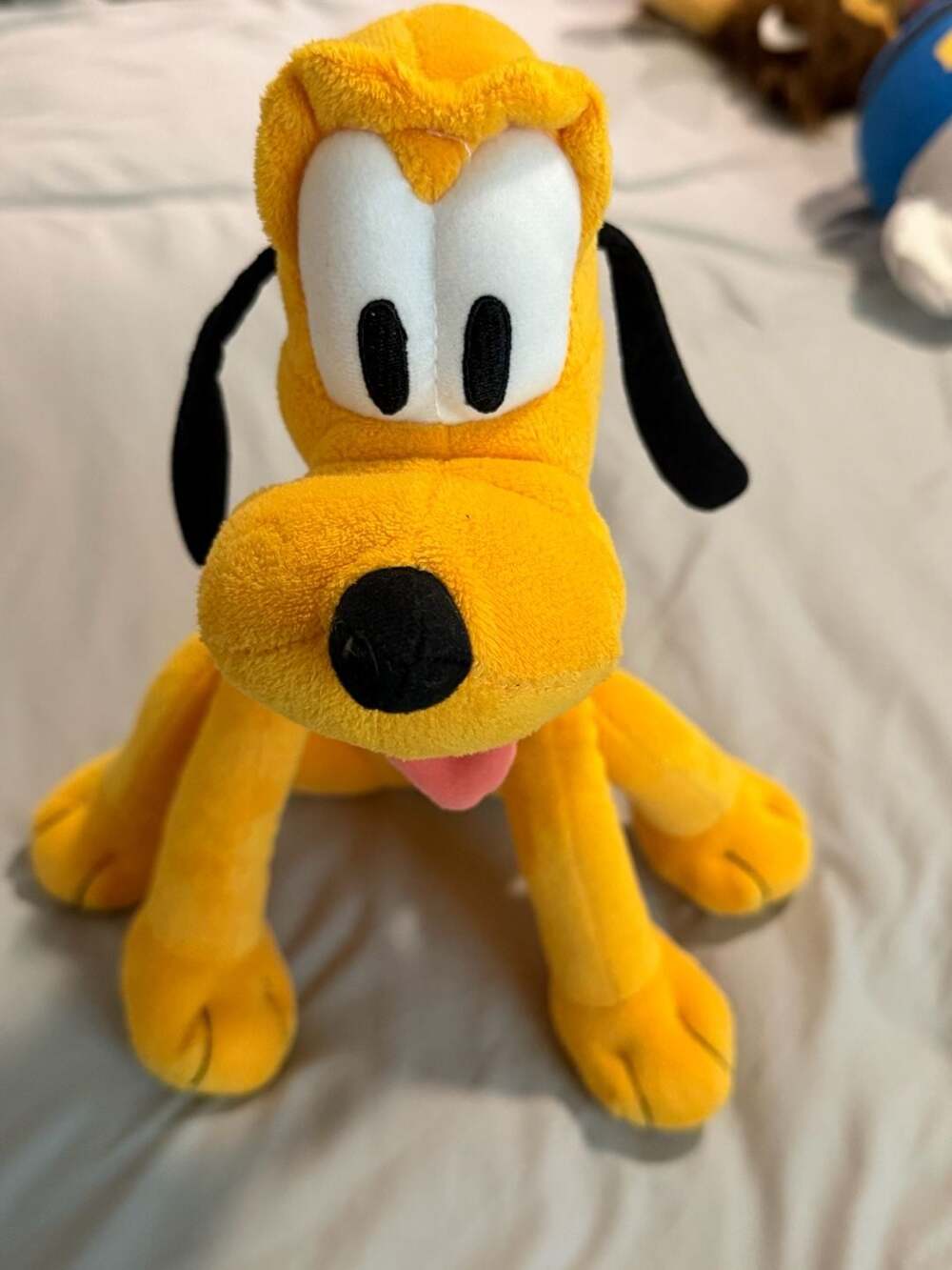 Disney Store Pluto Sitting Plush with Green Collar